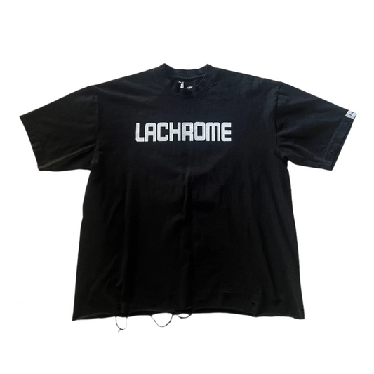 BLACK LACHROME DISTRESSED TEE